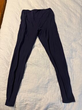 HALARA Navy Blue High-Waist Four Pocket Active Leggings